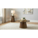  Coaster Furniture Franklin 706438-S2 2-piece Round Pedestal Coffee Table Set - Dark Brown IMAGE 2
