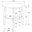  Coaster Furniture Bradley 706447 Round SmartTop Side Table - Grey/Natural IMAGE 9
