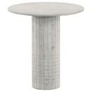  Coaster Furniture Astoria 709668-S2 2-piece Marble Coffee and End Table Set - White IMAGE 4