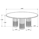  Coaster Furniture Astoria 709668-S2 2-piece Marble Coffee and End Table Set - White IMAGE 9