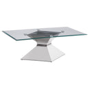  Coaster Furniture Jenny 710208-S2 2-piece Rectangular Coffee and End Table Set - Chrome IMAGE 2