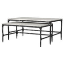  Coaster Furniture Ebby 710740 2-piece Genuine Marble Top Nesting Coffee Tables - White IMAGE 12
