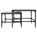  Coaster Furniture Ebby 710740 2-piece Genuine Marble Top Nesting Coffee Tables - White IMAGE 3