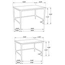  Coaster Furniture Ebby 710740 2-piece Genuine Marble Top Nesting Coffee Tables - White IMAGE 8