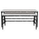 Coaster Furniture Ebby 710740 2-piece Genuine Marble Top Nesting Coffee Tables - White IMAGE 9