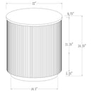  Coaster Furniture Jason 712417 Round White Marble Top End Table - Honey Brown IMAGE 6