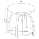  Coaster Furniture Dacre 720318-S3 3-piece Round Coffee and End Table Set - Greige IMAGE 8