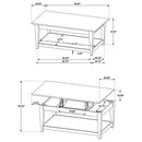  Coaster Furniture Lindenton 722758 Lift-Top Occasional Coffee Table - Blonde IMAGE 12
