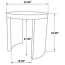  Coaster Furniture Sweeney 722837 24-inch Round Wood Occasional End Table - Dark Walnut IMAGE 5