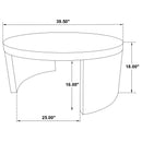  Coaster Furniture Sweeney 722838-S2 2-piece Coffee and End Occasional Table Set - Dark Walnut IMAGE 12