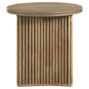  Coaster Furniture Adina 722937 Round Wood End Table - Distressed Light Brown IMAGE 5