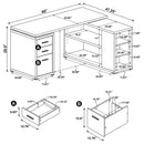  Coaster Furniture Yvette 800786 60-inch 3-drawer L-Shape Computer Desk - Mango IMAGE 10