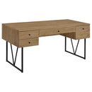  Coaster Furniture Analiese 801851 63-inch 4-drawer Writing Desk - Mango IMAGE 1