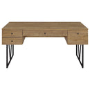 Coaster Furniture Analiese 801851 63-inch 4-drawer Writing Desk - Mango IMAGE 3