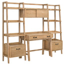  Coaster Furniture Fabian 802041-SET 4-piece Computer Desk and Bookshelf Set  - Distressed Light Brown IMAGE 1