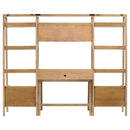  Coaster Furniture Fabian 802041-SET 4-piece Computer Desk and Bookshelf Set  - Distressed Light Brown IMAGE 2