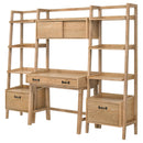  Coaster Furniture Fabian 802041-SET 4-piece Computer Desk and Bookshelf Set  - Distressed Light Brown IMAGE 6