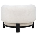  Coaster Furniture Lawler 901372 Upholstered Barrel Back Accent Chair - Ivory/Black IMAGE 1