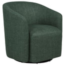  Coaster Furniture Mossbrook 903222 Fabric Upholstered Swivel Accent Chair - Green IMAGE 1