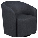  Coaster Furniture Mossbrook 903223 Fabric Upholstered Swivel Accent Chair - Anthracite IMAGE 1