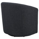  Coaster Furniture Mossbrook 903223 Fabric Upholstered Swivel Accent Chair - Anthracite IMAGE 2