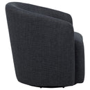  Coaster Furniture Mossbrook 903223 Fabric Upholstered Swivel Accent Chair - Anthracite IMAGE 3