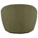  Coaster Furniture Myernick 903229 Velvet Upholstered Swivel Accent Chair - Olive IMAGE 3
