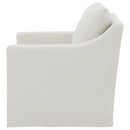  Coaster Furniture Winter 904133 Upholstered Sloped Arm Accent Swivel Chair - Beige IMAGE 4