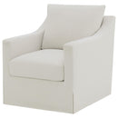  Coaster Furniture Winter 904133 Upholstered Sloped Arm Accent Swivel Chair - Beige IMAGE 8