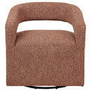  Coaster Furniture Westhill 907539 Boucle Upholstered Swivel Accent Chair - Berry IMAGE 10