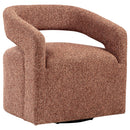  Coaster Furniture Westhill 907539 Boucle Upholstered Swivel Accent Chair - Berry IMAGE 11