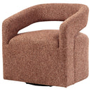  Coaster Furniture Westhill 907539 Boucle Upholstered Swivel Accent Chair - Berry IMAGE 1