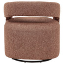  Coaster Furniture Westhill 907539 Boucle Upholstered Swivel Accent Chair - Berry IMAGE 2
