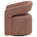  Coaster Furniture Westhill 907539 Boucle Upholstered Swivel Accent Chair - Berry IMAGE 4
