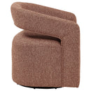  Coaster Furniture Westhill 907539 Boucle Upholstered Swivel Accent Chair - Berry IMAGE 6