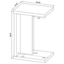  Coaster Furniture Clower 930276 Engineered Wood C-Shaped Sofa Side Table - Black IMAGE 10