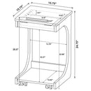  Coaster Furniture Ralston 930290 C-Shaped Lift-Top Sofa Side Table With Casters - Black IMAGE 15