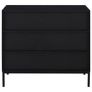  Coaster Furniture Jess 950420 2-door Arched Fluted Glass Accent Cabinet - Black IMAGE 1