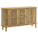  Coaster Furniture Ervine 950460 3-Door Rope Panel Sideboard Accent Storage Cabinet - Natural IMAGE 1