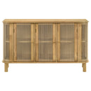  Coaster Furniture Ervine 950460 3-Door Rope Panel Sideboard Accent Storage Cabinet - Natural IMAGE 9