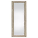  Coaster Furniture Cadence 961655 Tempered Glass Full Length Mirror - Grey Washed Oak IMAGE 2