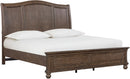 I07-400/402/403-COC-1 SLEIGH BED Oxford Collection by aspenhome -Cocoa Finish Queen