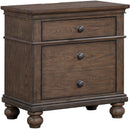 I07-450 COC-2 TWO DRAWER NIGHTSTAND Oxford Collection by aspenhome -Cocoa Finish