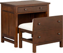 I3356-491 Channing Group Nightstand W/Stool by Aspenhome - Harvest Cherry