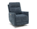 3PHL-1490 1114-45 Barcalounger Maben Maze Denim Trip 3P Swivel Recliner