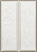 XFRC25125-6 Streamline Art White Flora Set of 2 16x48