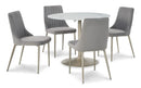 D262-15/01 Ashley Dinning Room Table/ w/ 4 Uph Side Chairs