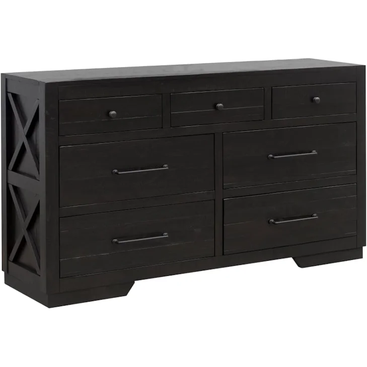 4330-0703/4334-0703 Cottage Creek Crescent Dresser & Mirror (Brown)