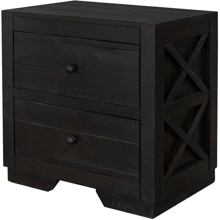 4336-0703 Cottage Creek Crescent Nightstand with USB (Brown)
