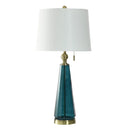 L333787 StyleCraft Home Collection Oasis Blue Glass Table Lamp